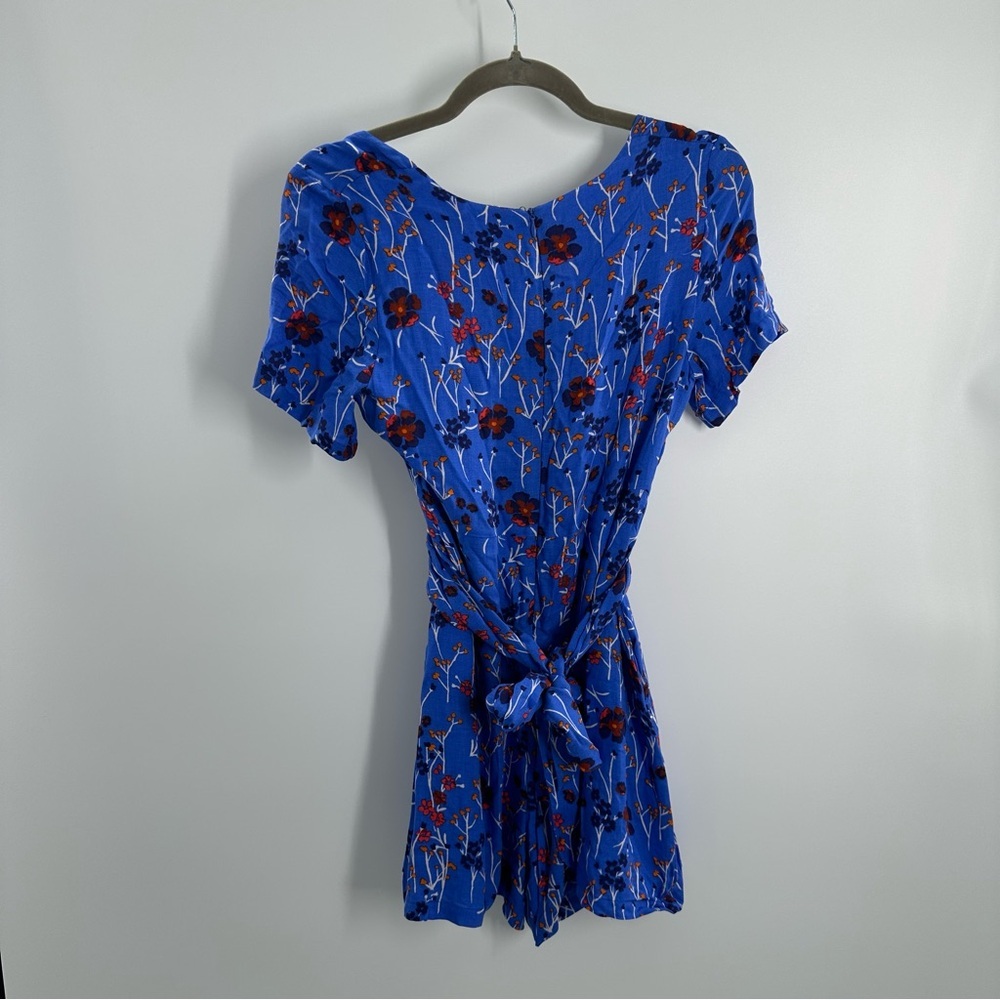 Free People Bet You Do Blue Floral Romper - Picture 5 of 7